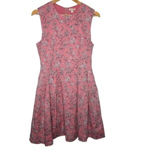 GAP Womens Pink Floral Print Sleeveless Cotton Day Dress Size 6 T